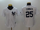 Women Yankees 25 Gleyber Torres White Cool Base Stitched Baseball Jerseys,baseball caps,new era cap wholesale,wholesale hats